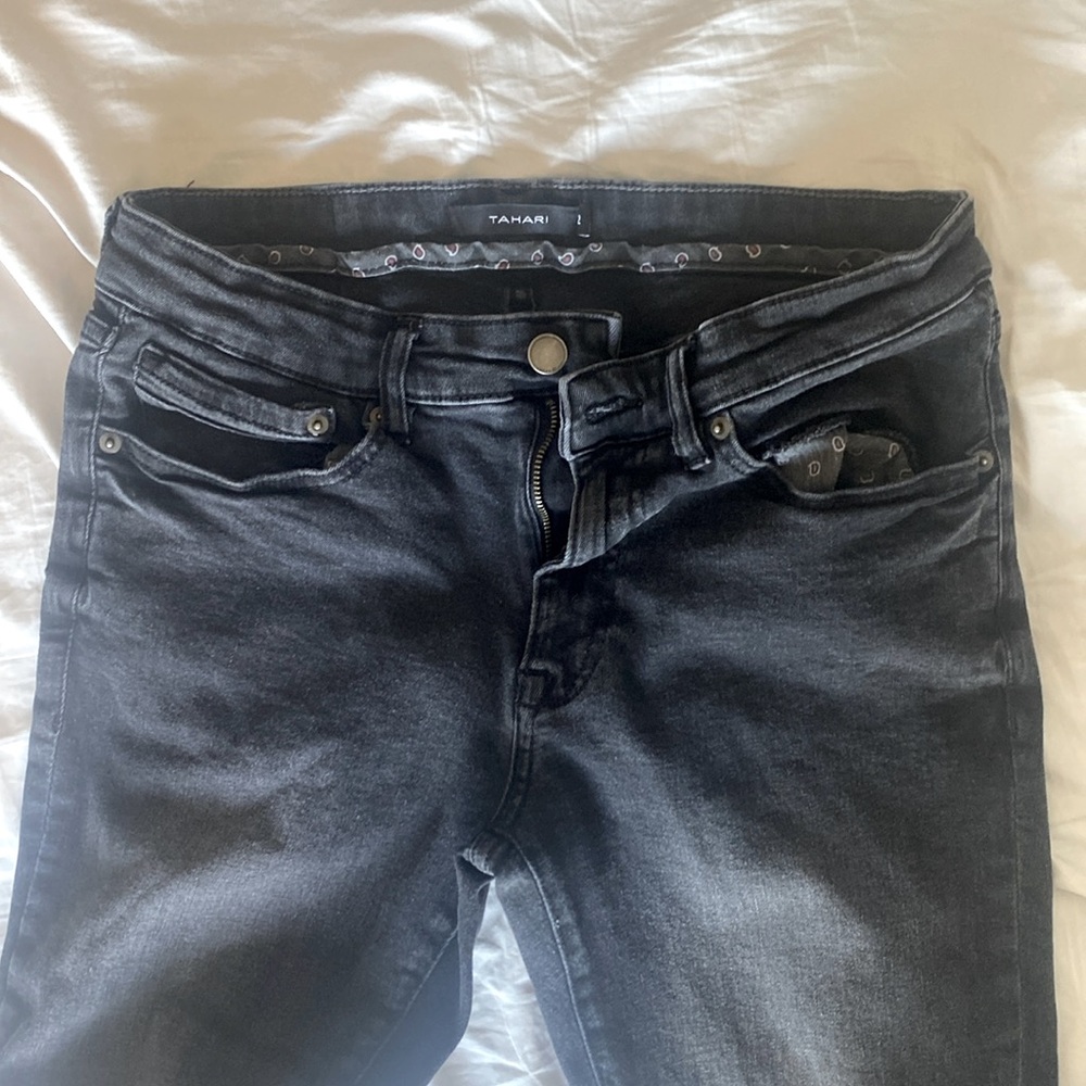 Tahari Mens Dark Grey Skinny Jeans 32